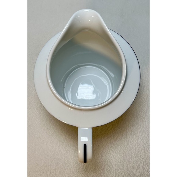 Waterford Town & Country Normandy Creamer Pitcher Blue Floral 4.5" Porcelain EUC - Picture 6 of 6